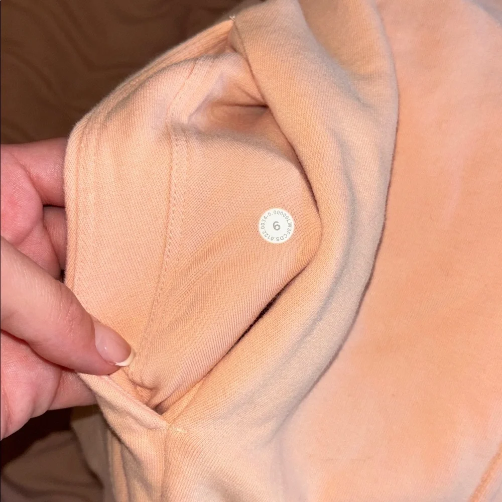 Lululemon Lonugeful Hoodie in Peach Satin